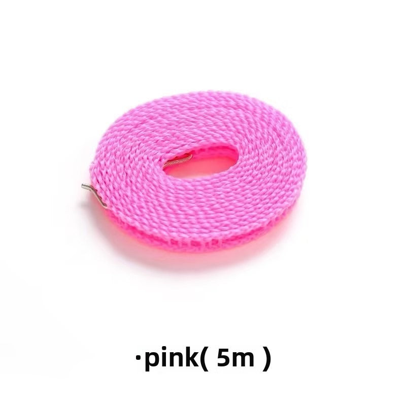 5 Meter Multifunctional Clothesline For Indoor And Outdoor Use. It's A Sturdy, Windproof Clothesline That's Perfect For Drying Laundry