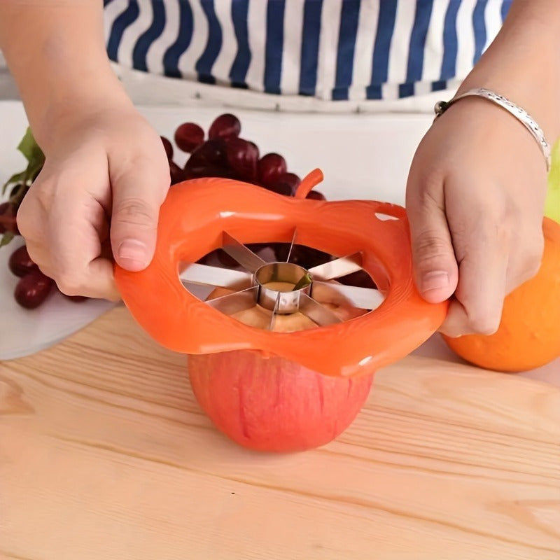 A Stainless Steel Apple Slicer - Manual Pitter And Slicer With An Easy-to-hold Handle - Metal Fruit And Vegetable Slicer, Suitable For Apples And Eggs - An Essential Kitchen Tool For Home Chefs And Pr