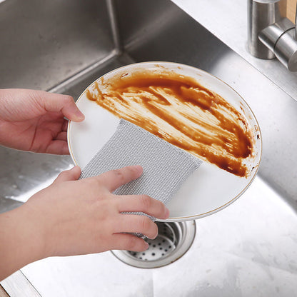 Dishwashing Household Steel Wire Spong Mop | Metal Wire Dishwashing Cloths Towels Scrubs Cleans, Premium Scrubbing Wire Dishwashing Rags Non-Scratch Wire Dishcloth For Dishes, Sinks