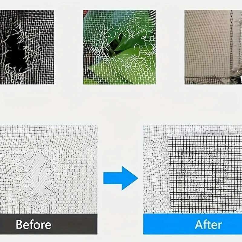 2 Pieces Of Screen Window Repair Patches. They Have Strong Adhesion To Prevent Falling Off And Can Repair Holes And Cracks.