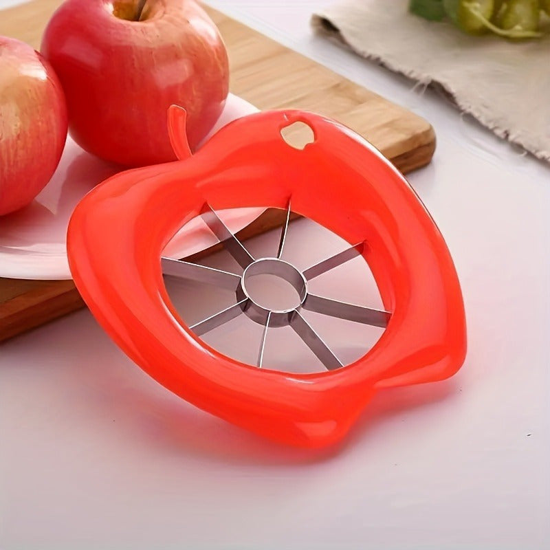 A Stainless Steel Apple Slicer - Manual Pitter And Slicer With An Easy-to-hold Handle - Metal Fruit And Vegetable Slicer, Suitable For Apples And Eggs - An Essential Kitchen Tool For Home Chefs And Pr
