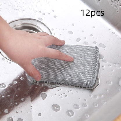 Dishwashing Household Steel Wire Spong Mop | Metal Wire Dishwashing Cloths Towels Scrubs Cleans, Premium Scrubbing Wire Dishwashing Rags Non-Scratch Wire Dishcloth For Dishes, Sinks